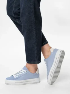 Ara Baby Blue Wide Fit Platform Trainer|122300382