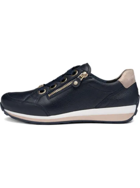 Ara Navy Wide Fit Trainer|126458712