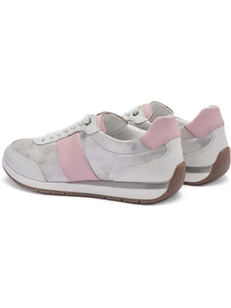 Ara Silver and Dusty Pink Trainer|125090404