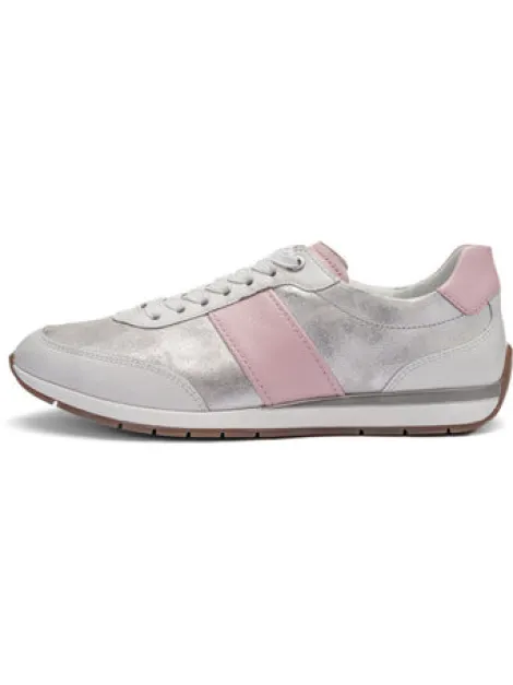 Ara Silver and Dusty Pink Trainer|125090404
