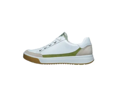 Ara White Wide Fit Platform Trainer |125000406W