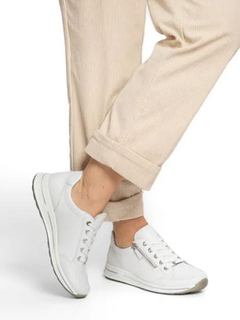 Ara White Wide Fit Trainer|125480144