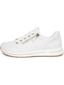 Ara White Wide Fit Trainre|12248019C