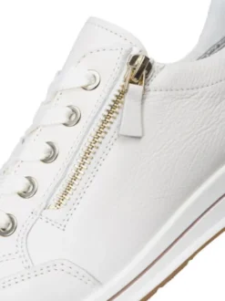 Ara White Wide Fit Trainre|12248019C