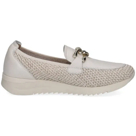 Caprice Beige Mini Wedge Loafer|924505199