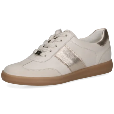 Caprice White and Gold Combo Trainer|923705130