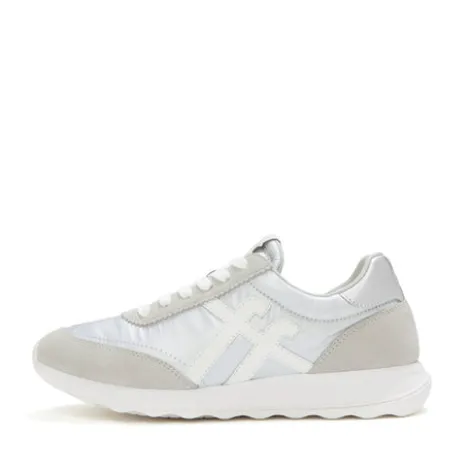 Fitflop Silver Retro Metallic Silver Trainer|A5QE11