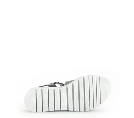 Gabor Blue and Silver Wedge Sandal|8462061