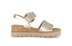 Gabor Gold Wedge Sandal|8270682