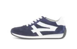 Gabor Navy and White Wide Fit Trainer|8655636
