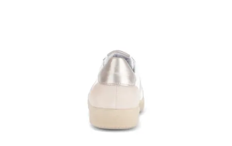 Gabor White and Oak Leather Trainer|8330012