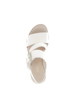 Gabor White Wedge Sandal|8477120