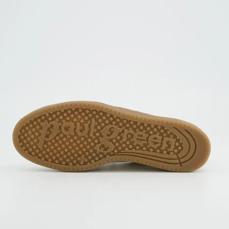 Paul GreenBeige Leather Trainer|5437149