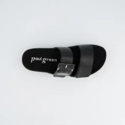Paul Green Black Platform Mule|6157040