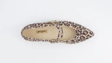 Paul Green Leather Leo Print Mary Jane|1022200