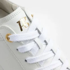 Paul Green White Leather Platform Trainer|5241000