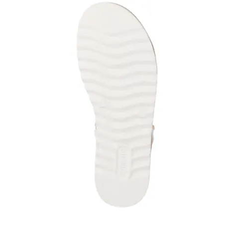 Remonte White and Light Gold Multi Strap Sandal|D0Q5592