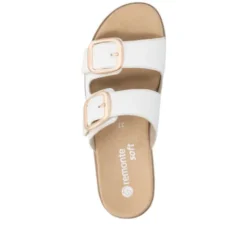 Remonte White Mini Wedge Sandal|D0Q6680