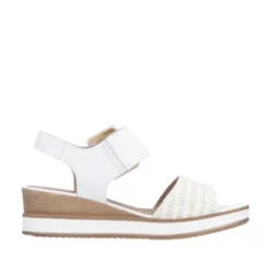 Remonte White Wedge Sandal|D645381