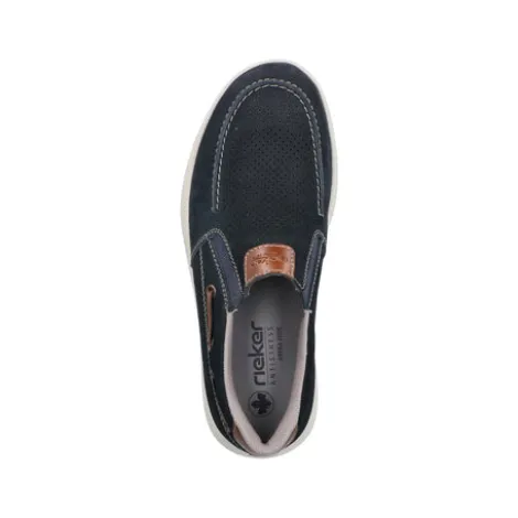Rieker Wide Fit Navy Comfort Slip On|1696814