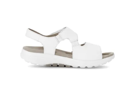 Rolling Soft White Strap Wedge Sandal|8681550