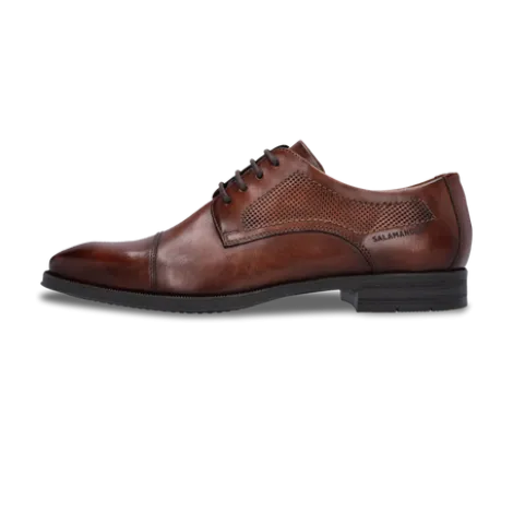 Salamander Cognac Leather Lace-Up Business Shoe|E11AUU0263