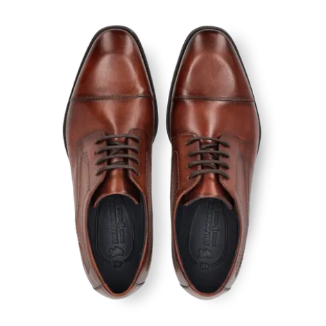 Salamander Cognac Leather Lace-Up Business Shoe|E11AUU0263