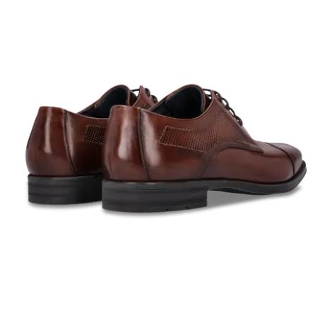 Salamander Cognac Leather Lace-Up Business Shoe|E11AUU0263