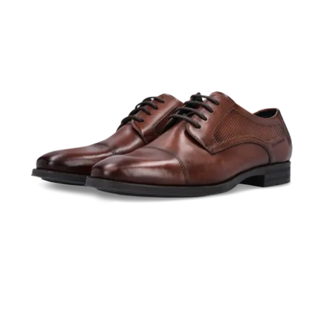 Salamander Cognac Leather Lace-Up Business Shoe|E11AUU0263