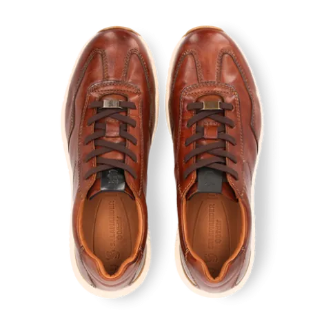Salamander Cognac Leather Trainer|E31ASA0563