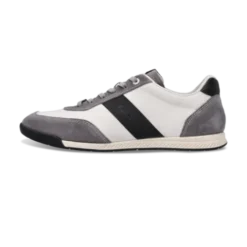Salamander Light Grey Leather Trainer|E31AWA0312