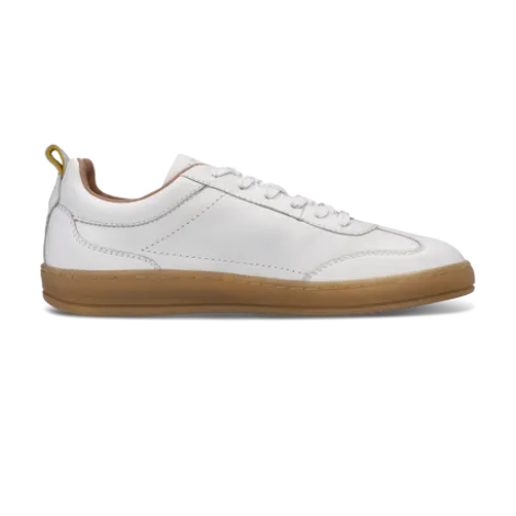Salamander White and Silver Leather Trainer|F31ARN0320