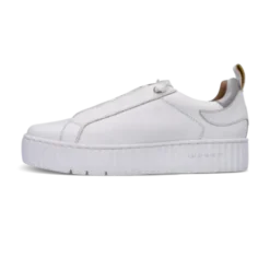 Salamander White Leather Platform Trainer|F31ARP0320