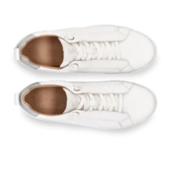 Salamander White Leather Platform Trainer|F31ARP0320