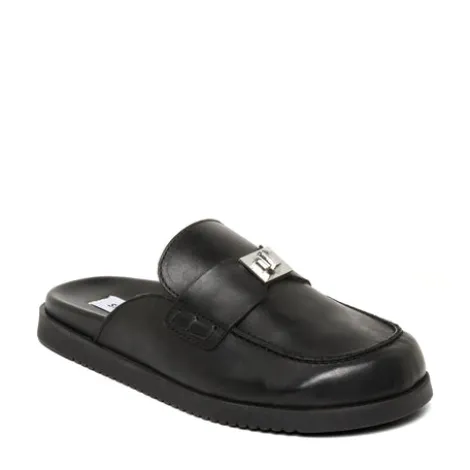 Steve Madden Black Leather Slip On| 11005393B
