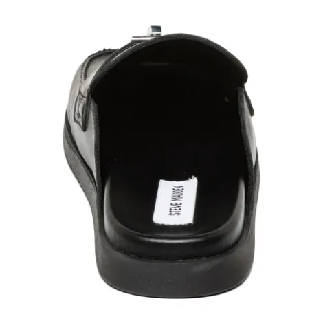 Steve Madden Black Leather Slip On| 11005393B
