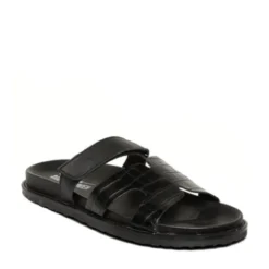 Steve Madden Black leather Strap Sandal|12000835BL