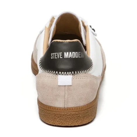 Steve Madden White and Taupe Trainer| 12000795WB